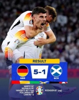 海信设计师助威团见证安联球场狂欢时刻，欧洲杯揭幕战德国5:1大胜苏格兰