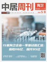 陶卫周刊NO.182期 | 15家陶卫企业一季度经营汇总：应收116亿、应付95亿