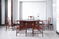 李忠信红木《品茗茶桌》：探寻茶香与木韵里的东方美学密码