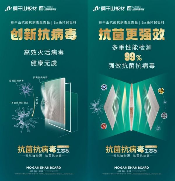 领跑!莫干山植物源抗菌抗病毒板全国销量第一!