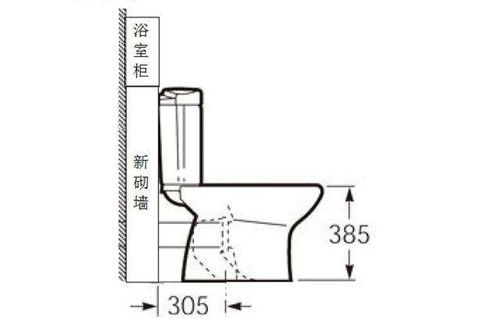 马桶坑距示意图1