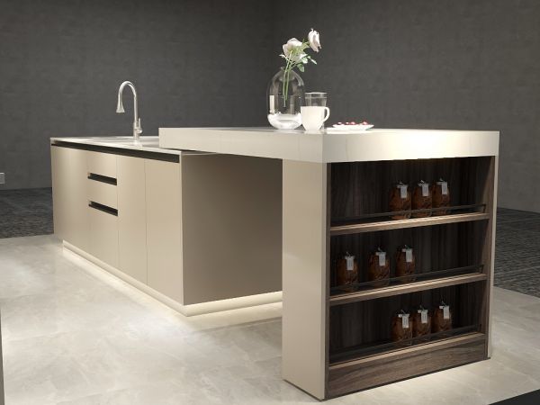 领尚圣莫妮卡橱柜电动伸缩岛台