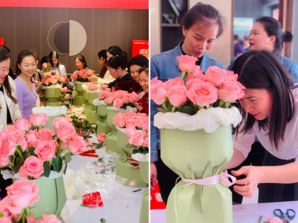 全友家居插花活动图片