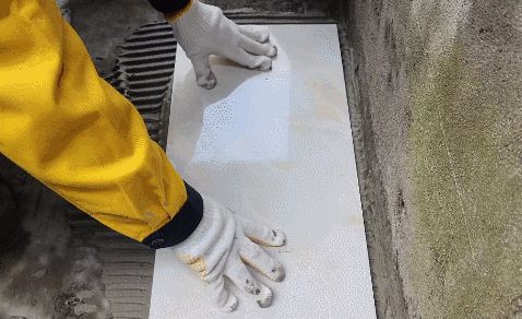 地宝瓷砖胶施工过程