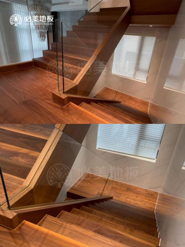 Example of wood flooring color difference