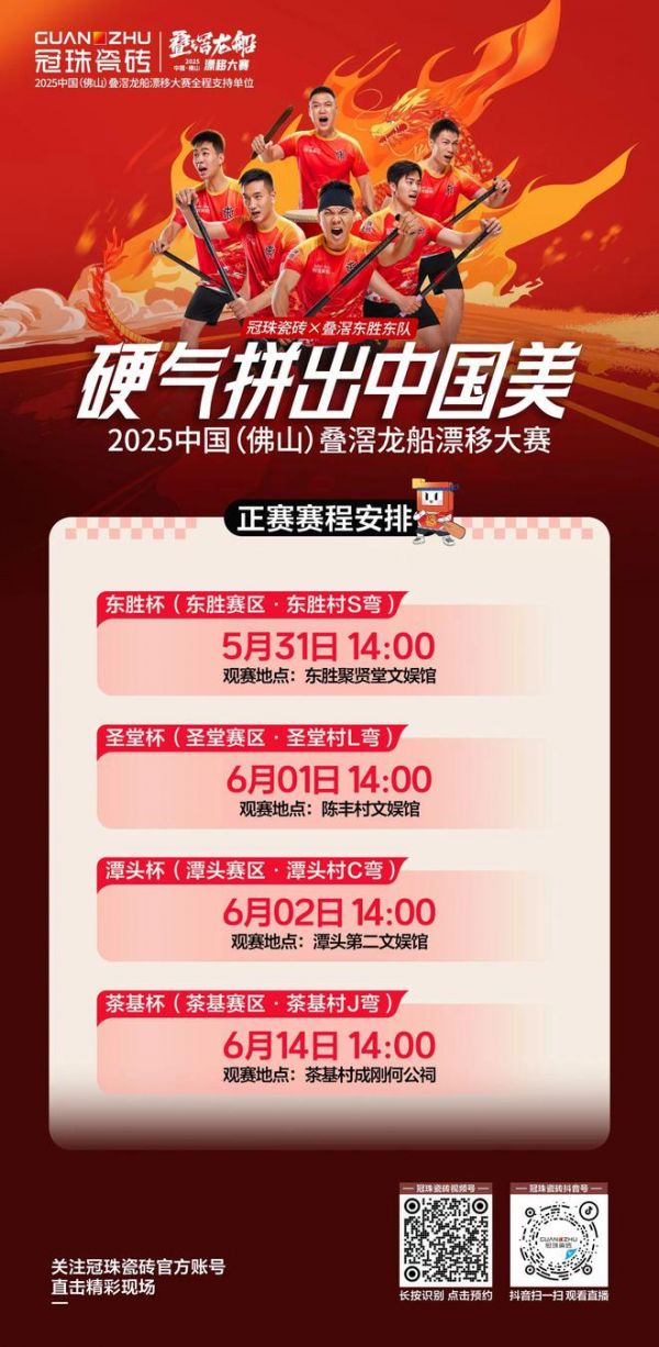 叠滘龙船漂移大赛全城沸腾！冠珠瓷砖全程支持，叠滘东胜东队勇夺L弯赛道亚军