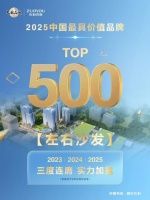 左右沙发再获殊荣，三度登《中国500最具价值品牌》