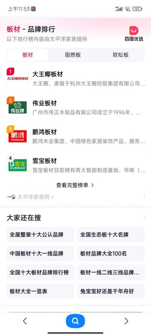 大王椰品牌荣誉展示