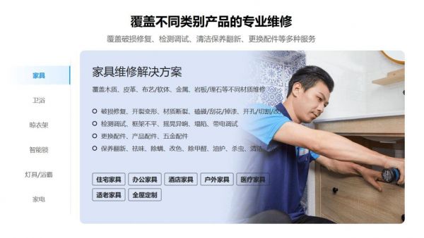 万师傅维修服务分类