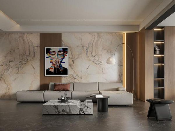 Image of Bihuo anti-slip marble tiles in a space setting