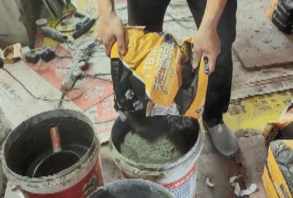 德高瓷砖胶施工过程