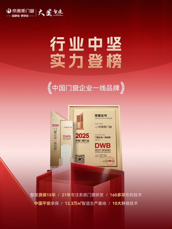 帝奥斯门窗获奖照片