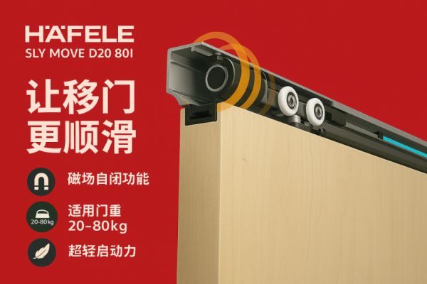 Häfele Sly Move D20 80I 磁阻尼移门系统