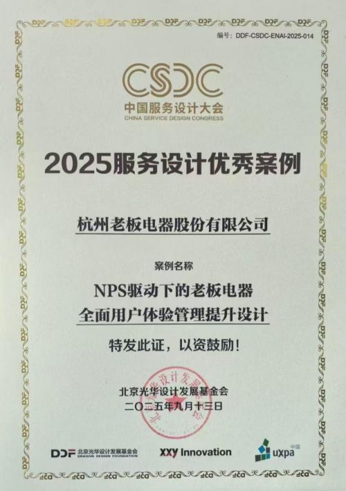 老板电器获奖图片