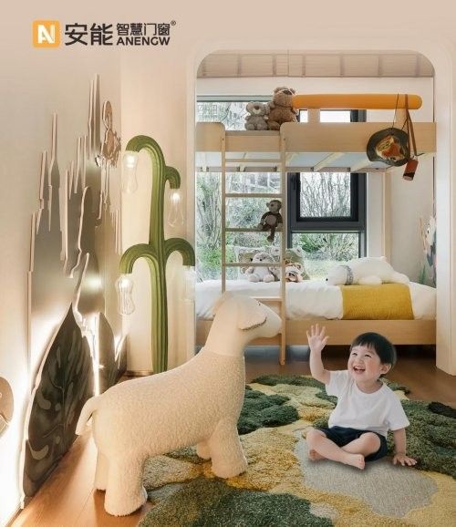 安能智慧门窗米兰125瓷泳断桥平开窗