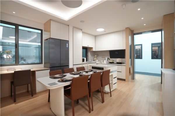 帅康在样板间中的厨电产品展示