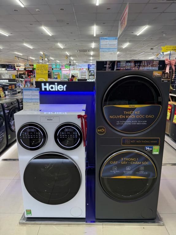 Haier Three Basin Washing Machine in a modern retail channel