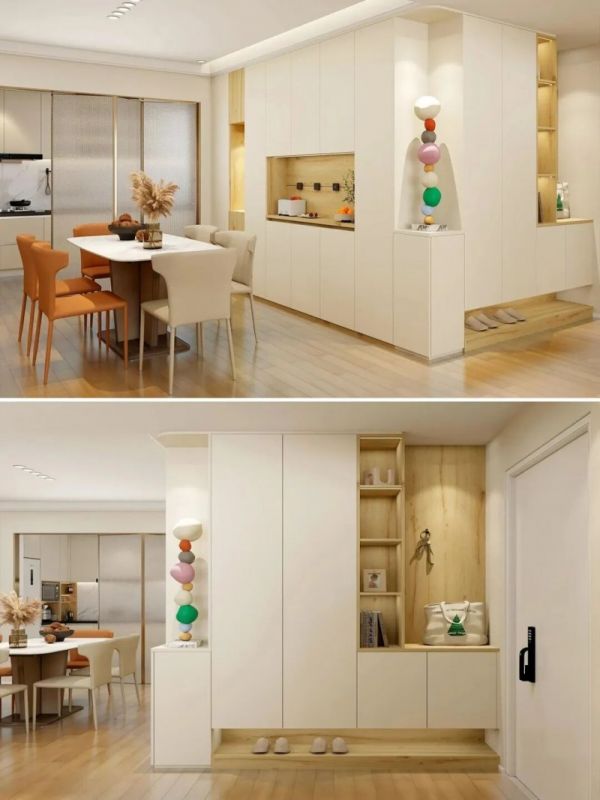 玄关柜与餐边柜一体式设计