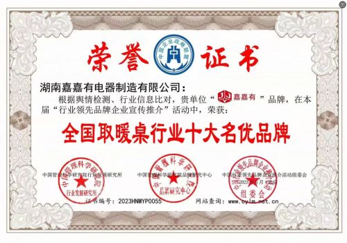 嘉嘉有取暖桌获奖图片