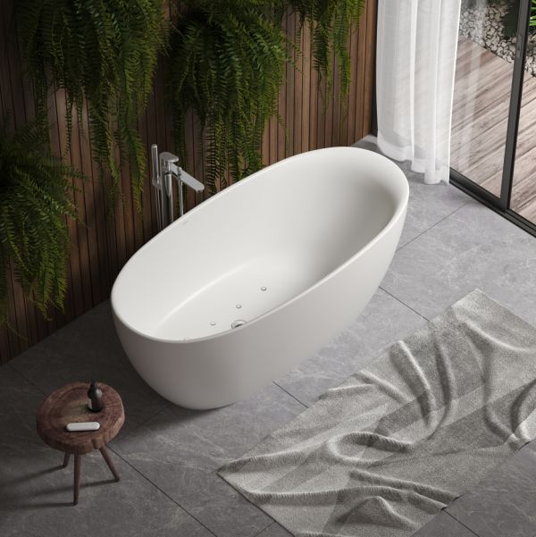 Trento Trento® Freestanding Solid Surface Massage Bathtub