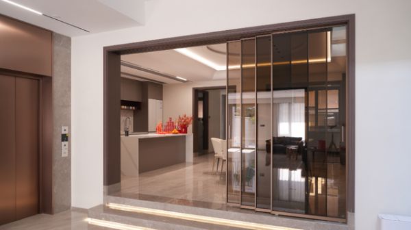 ZMKM四扇互推吊轨门