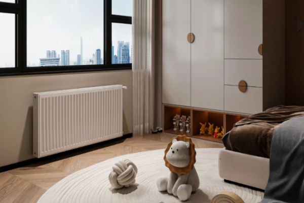 靠窗安装暖气片示意图