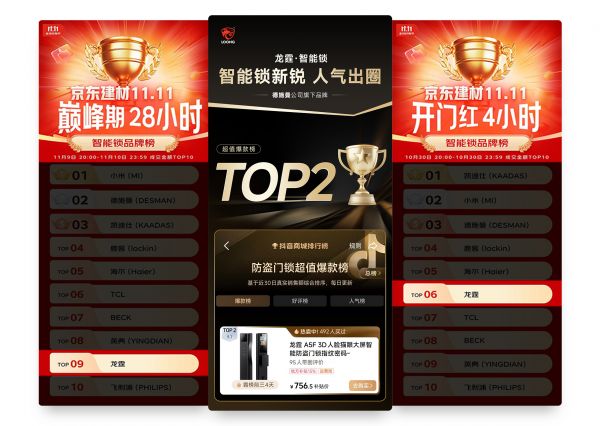 龙霆智能锁市场表现图片