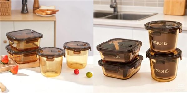 康宁餐具晶致系列琥珀色保鲜盒